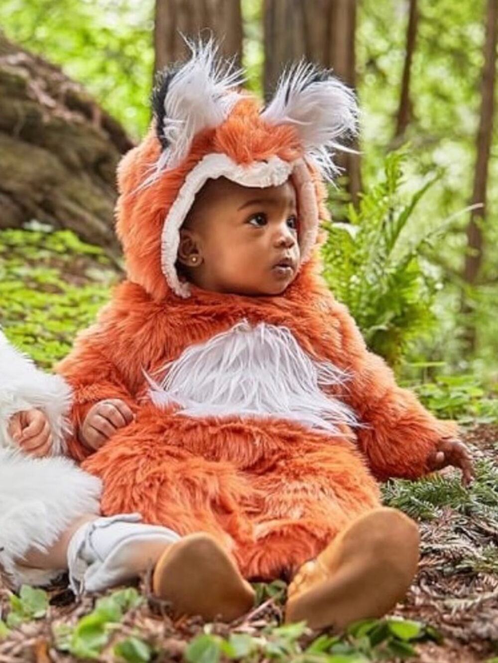 NEW Pottery Barn Kids Plush Fox Costume Rust Orange  White 0-6 MONTHS NWT